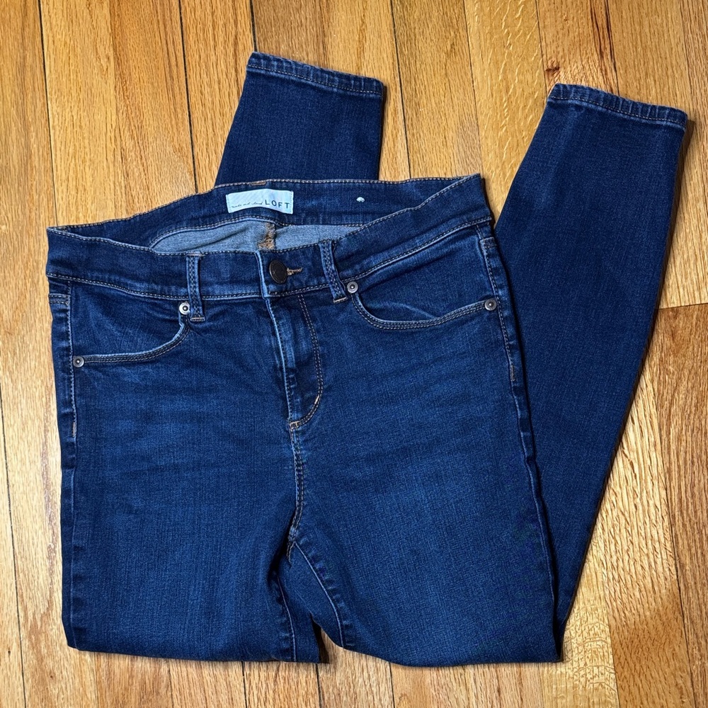 LOFT Jeans Women's Dark Blue Skinny Jeans Jeggings 8